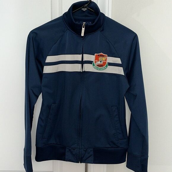 Vintage Abercrombie Kid's Pwing Big #14 Zipper Retro Youth Track Suit Jacket L - Picture 1 of 7